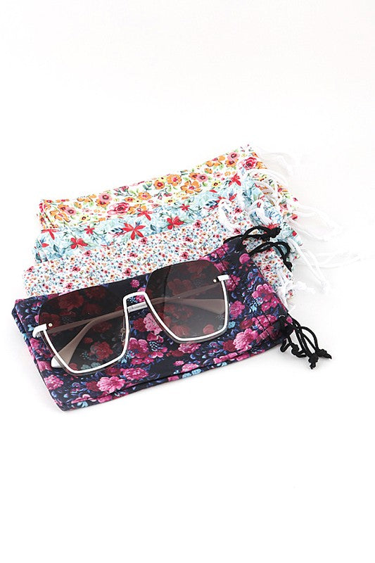 Mix Floral Sunglasses Pouch Set
